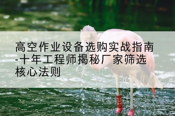 新泰剪叉式升降机厂家-高空作业设备选购实战指南-十年工程师揭秘厂家筛选核心法则
