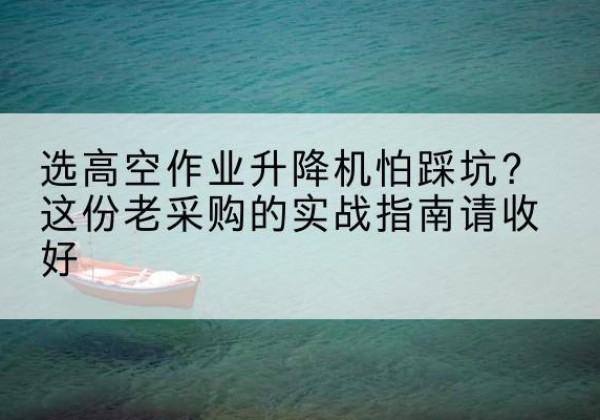 新泰高空作业升降机厂家推荐-选高空作业升降机怕踩坑？这份老采购的实战指南请收好